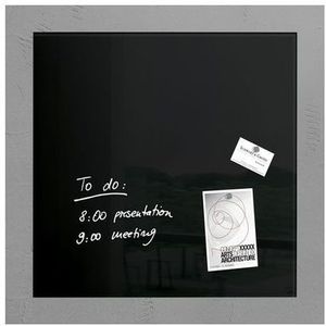 Sigel Glasmagneetbord Artverum 480x480x15mm Zwart