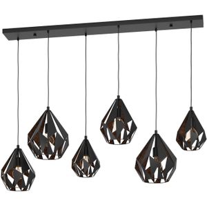 Eglo Hanglamp Carlton 1 Zwart 6xe27