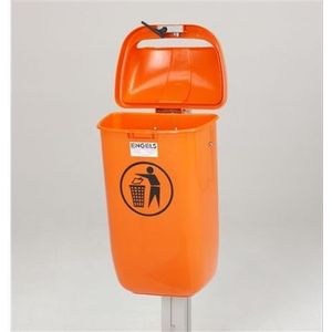 Engels City-afvalbak Oranje 50l | Manden & boxen
