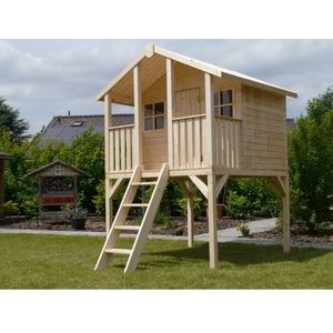 Solid Kinderspeelhuis Op Poten 180x190cm Vurenhout | Speelhuisjes