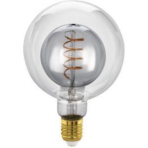 Eglo Ledfilamentlamp G125 Gerookt Glas E27 2w | Lichtbronnen