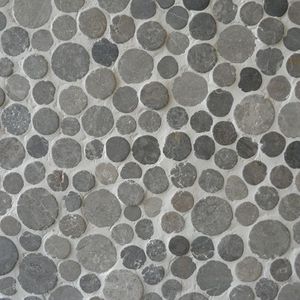 Mozaïektegel Coin - Natuursteen - Lichtgrijs - 29,4x29,4cm - 1 Stuk | Mozaïektegels