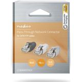 Nedis Rj45-connector Stylish Titanium Box Rj45 Pass Through - Ftp Stevig/gesnoerd Cat6 Wit / Grijs / Zwart