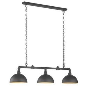 Fischer & Honsel Hanglamp Leitung Zwart 3xe27 60w | Hanglampen