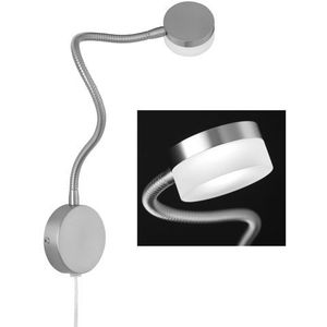 Fischer & Honsel Wandlamp Led Lug Metaal Nikkel Geborsteld 5w | Wandlampen