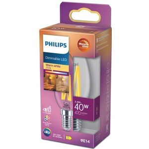 Philips Ledfilamentlamp Kaars Dimbaar Warm Wit E14 3,4w | Lichtbronnen