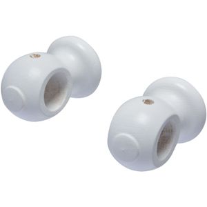 Decomode Gordijnsteun Apollo Wit 20mm 2 Stuks