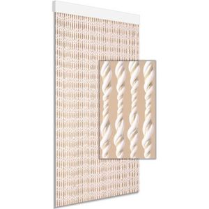 DEGOR Vliegengordijn Ember Wit-Beige 90x210