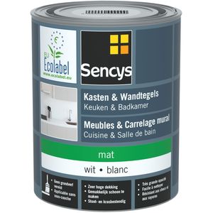 Sencys Lak Voor Wandtegels & Meubels, Keuken & Badkamer Wit Mat 750ml