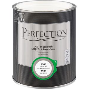 Perfection Lak Ultradekkend Mat Zuiver Wit Ral 9010 750ml