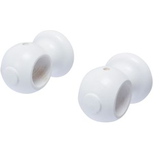 Decomode Gordijnsteun Apollo Wit 28mm 2 Stuks