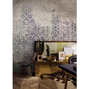 Vanilla Lime Fotobehang Print 14169 Grijs Blauw Bloem 450x270cm