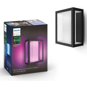 Philips Hue Impress muurlamp White and Color zwart breed