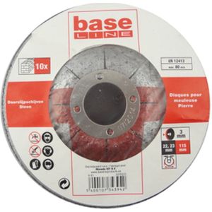 Baseline Doorslijpschijf Voor Steen 115mm – 10 Stuks