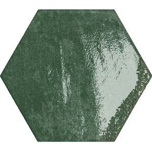 Wandtegel Carmen Hexa Green - Keramiek - Groen - 13x15cm - Pakketinhoud 0,31m² | Wandtegels