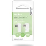 Nedis Coax Connector Iec Fresh Green Box Gebogen - Vrouwelijk/mannelijk Wit | Televisie