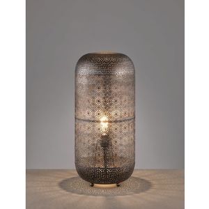 Fischer & Honsel Tafellamp Velvet Zilver E27 | Tafellampen
