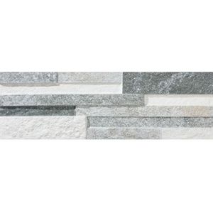 Wandtegel Tikal Grey 3d - Keramiek - Grijs - 17x52,3cm - Pakketinhoud 0,89m² | Wandtegels