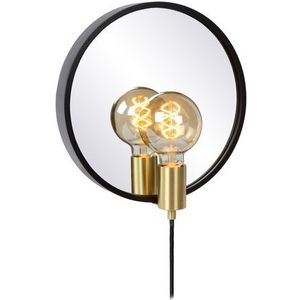 Lucide Wandlamp Reflex Zwart En Goud E27