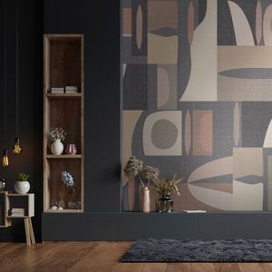 Fotobehang Smart Art Gallery 46976 - Antraciet - Taupe - Grijs-beige - 2,70m X 212cm | Fotobehang