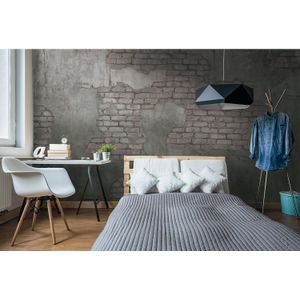 Noordwand - Fotobehang Broken - Groen Bruin Grijs - Vlies - 3 cm x 2.7 m