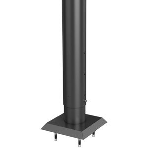Biohort Paal Schutting (schroeven) 180 Cm Hoogte Verstelbaar Donkergrijs-metallic