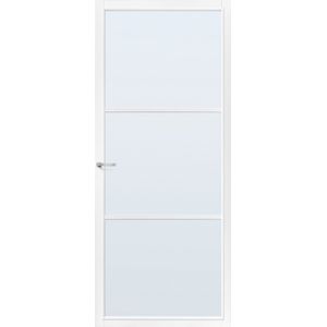 Cando Capital Binnendeur Dover Wit Mat Glas Mat Glas Stomp Schuifdeur 83x211,5 Cm