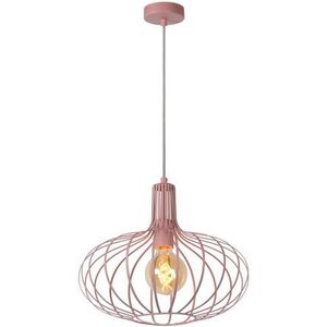 Lucide Hanglamp Merlina Roze ⌀30cm E27 | Hanglampen