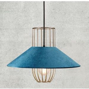 Nordlux Hanglamp Diana Blauw Fluweel ⌀40cm E27 | Hanglampen