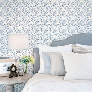 Vliesbehang - Secret Garden G78481 - Licht Vergrijsd Blauw - 10,00 M X 53 Cm