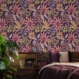 Vliesbehang Tropical Blad Multi | Vliesbehang