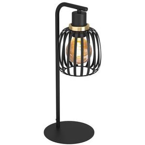 Eglo Tafellamp Pocicas Zwart Messing E27 | Tafellampen