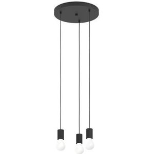 EGLO Nogalte hanglamp - 3-lichts - E27 - Ø35 cm - Rond - Zwart