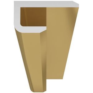 Set Van 2 Afwerkingsprofielen In Geborsteld Goud Aluminium Voor Wandpanelen - 10x5x2100 Mm