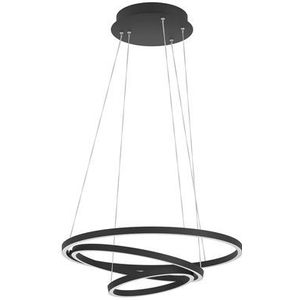 EGLO connect.z Lobinero-Z Smart Hanglamp - Ø 58 cm - Zwart/Wit - Instelbaar wit licht - Dimbaar - Zigbee
