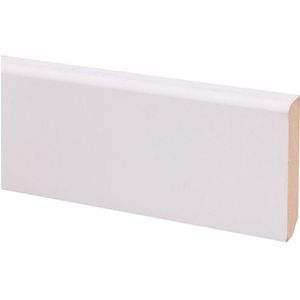 Muurplint Mdf Gegrond 55x12mm Wit 240cm