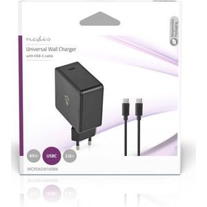 Nedis Wandlader Fresh Green Charge Usb-c 65w - Snellaadfunctie 2m Zwart