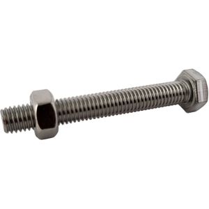 Sencys Zeskantbout + Rvs Moer M5x16mm 10st