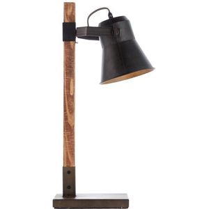 Brilliant Tafellamp Plow Hout E27 | Tafellampen