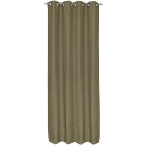 Gordijn Lichtdoorlatend Dakota Khaki Ringen 135 X 250 Cm