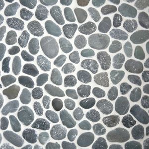 Mozaïektegel Pebblestone - Natuursteen - Antraciet - 29,4x29,4cm - 1 Stuk | Mozaïektegels