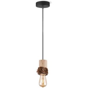Home Sweet Home Hanglamp Furdy Hout Bont ⌀10cm E27 | Hanglampen