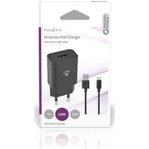 Oplader - 5 W - Snellaad functie - 1.0 A - Outputs: 1 - USB-A - Micro-USB - 1.00 m - Single Voltage Output