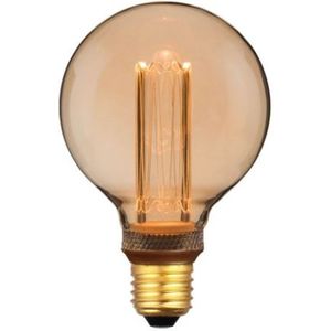 Eglo Ledfilamentlamp Globe - Bruin - D9,5cm - Dimbaar - Warm Wit - E27 - 4,3w | LED lampen