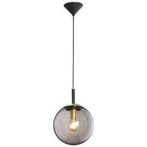 Fischer & Honsel Hanglamp Dini Gerookt Glas Ø25cm E27 | Hanglampen