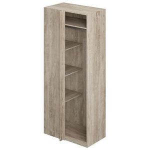 Hoekkast Module Met Drie Planken En Kledingroede Eiken 235x100cm