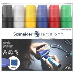 Schneider Acryl Marker Paint-it 330 15mm Etui 6 Stuks | Meetgereedschap