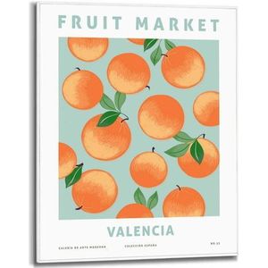 Schilderij Oranges Fruit - Valencia - Spanje - Art Print - Slim Frame 40x50 Cm Mdf Oranje | Muurdecoratie