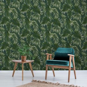 Decomode Vliesbehang Elegant Leaves Groen