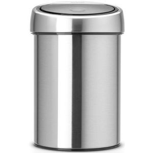 Brabantia Wandafvalemmer Touch Bin 3l Mat Staal